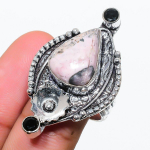 Rhodochrosite, Spinel 925 Sterling Silver Jewelry Ring Size 7.5 o9e37
