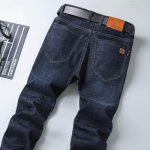 Kevadised ja s&uuml;gisesed uued kallid pl&uuml;&uuml;steksad meestele, sirge toruga Slim Fit elastsed paksud vabaajap&uuml;ksid s&uuml;gis- ja talvep&uuml;ksid meestele 40