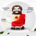 38 cm Hingav Jeesus Palus m&auml;nguasi beebile rahustav Jeesus-nukk Nelja k&auml;iguga reguleeritav laste muusika unekaaslane j&otilde;ulum&auml;nguasi kingitused punane