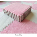 Elegantne 2022. aasta mustusekindel magamistoa vaip ja elutoa p&otilde;randamatt suure magamistoa ja laheakna jaoks. 30x30CM Thick 18pcs + Edging roosa/valge