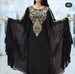 Islami stiilne pikk Maroko Dubai Farasha kaftani kleit Abaya k&auml;sitsi t&ouml;&ouml;ga kleit XS must