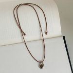 Maillard Tiger's Eye Stone helmestega virnastatud kaelakee naiste s&uuml;gis- ja talvine retro kerge luksuslik ni&scaron;imood mitmek&uuml;lgne kaelusega kett kampsun kett