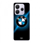Coque - Maniacase - Xiaomi Redmi Note 14 5G - Logo BMW - Noir et bleu brillant - Souple