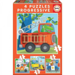 Puzzle Progressif Animaux Sauvages - EDUCA - Moins de 100 pi&egrave;ces - Pour Enfant