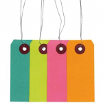 Etiquettes de couleur avec fil m&eacute;tallique