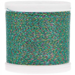 Fil &agrave; broder m&eacute;tallis&eacute; - RICO DESIGN - Arc-en-ciel Vert - 200 m - Plusieurs coloris disponibles