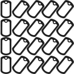 20 Pack Dog Tag Silikoonsummuti Military Style Must