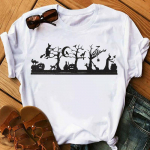 Moodne suvine T-s&auml;rk Naistele Halloweeni n&otilde;iaprinteriga T-s&auml;rgid Naiste vabaaja naljakas T-s&auml;rk Lady Yong Girl Top Tee Hipster L