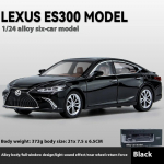 1/24 skaala Lexus ES300 suur luksuslik sedaan sulamist metallist valatud automudel heli ja valgusega tagasi t&otilde;mmatav seeria s&uuml;nnip&auml;evakingitus must