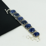 H&auml;mmastav Sodalite v&auml;&auml;riskivi k&auml;sitsi valmistatud 925 sterlingh&otilde;be k&auml;ev&otilde;ru, Sodalite k&auml;ev&otilde;ru naisele, Unisex k&auml;ev&otilde;ru, Peoriiete kingitus 8" sinine