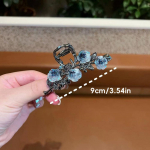 Sulamist kameelia juuksen&otilde;el Elegantne temperamentne updo juuste k&uuml;&uuml;nis Klamber Vastupidav peakate Juukseklamber juuste aksessuaar naistele 02