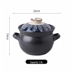 K&otilde;rge temperatuurikindel keraamiline pajapott lahtise leegi ja gaasipliidi jaoks