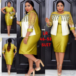 Suures suuruses Aafrika emakleit organza mustriga jakiga &ndash; kaheosaline &uuml;likond 5XL