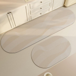 Jaapani diatomiitmuld imav matt: Kiiresti kuivav, libisemiskindel, &otilde;li- ja veekindel k&ouml;&ouml;ki, vannituppa ja ukseavasse 50x80cm + 50x160cm