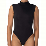 Mock Turtle Neck Varrukateta Body, K&otilde;rge kaelusega Seksikad Tankid Sharp Trikoor&otilde;ivad XS must