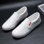 Kvaliteetsed Luksuslikud Meeste Nahast Kingad Valged Meeste Vabaajajalatsid Mugavad Meeste Slip-on Mees Madala L&otilde;ikega Loaferid mehele 39 valge