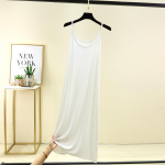 Modaalne spagetirihmadega kleit Suvine seksikas varrukateta maika kleit &uuml;hev&auml;rviline vabaaja maika kleit Pikk pehme &ouml;&ouml;s&auml;rk p&otilde;hiline aluskleit XL