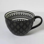 P&otilde;hjamaade stiili reljeefse tekstuuriga tass keraamiline kruus veetass piimatass kohvitass suure mahutavusega