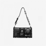 Niche Disain Tume Magus Lahe Kaenlakott Moodne Mitmetaskuline Mootorratta Crossbody Kott