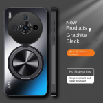 ZTE Nubia Z60S Pro &uuml;mbrisele, k&otilde;va matt, r&otilde;ngasalusega magnetiline kaitsev tagakaane &uuml;mbris Nubia z60s Pro t&auml;iskaanega For Nubia Z60S Pro must