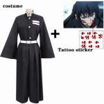 Anime Kimetsu No Yaiba Tokitou Muichirou Cosplay Kost&uuml;&uuml;mid Kisatsutai vormiriietus Parukas Halloweeni kost&uuml;&uuml;m T&auml;iskasvanud Lapsed 110(child size) nagu n&auml;idatud v&auml;rv