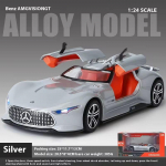 1:24 AMG Vision GT Speed ​​and Furious sulamist automudel, survevalatud m&auml;nguasi heli ja valgusega S&otilde;iduki lauaplaadi kaunistused Dekoratiivsed m&auml;nguasjad Lastele Poistele Kingitus Bright h&otilde;be