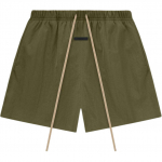 Fear of God Essentials Tekstuuriga Nailonist Jalgpallishortsid Oliiviroheline Meeste Alusp&uuml;ksid Roheline 160BT244445F XL