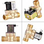 12 AC 220V Normaalselt suletud messingist elektriline solenoidklapp vee reguleerimiseks