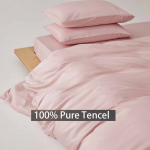 Luksuslik Lyocell Tencel 4-osaline voodilinade komplekt Pehme voodilina ja tekikott ja padjap&uuml;&uuml;rid Hingav voodipesu hotellilaadse mugavuse jaoks 1.8m 4pcs/set