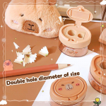 2 tk Armas Joonisfilm Kapibara Kahe Auguga Pliiatsiteritaja Kawaii Mini Pliiatsiteritaja &Otilde;pilaste Auhinnad &Otilde;pilaste Kirjatarvete Kingitused 2Pcs