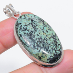 Natural Tibetan Turquoise 925 Sterling Silver Jewelry Pendant 2.09 b8k13
