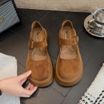 Naiste kingad Mary Janes 2025 Suvi Vabaaja Mokassiinid Platvorm Mugavad Libisemiskindlad Mood V&auml;lisjalatsid Briti Stiil 40 pruun