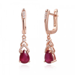 Elegantsed 925 Sterling H&otilde;bedast K&otilde;rvar&otilde;ngad Looduslik pirnikujuline 6*8mm t&auml;idetud rubiin Ehtsad V&auml;&auml;riskivid Peened Ehted naiste peoks S&uuml;nnip&auml;evakingitused m