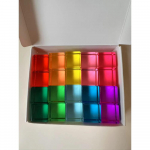 Uue disainiga Montessori m&auml;nguasjad, mis n&auml;evad l&auml;bi Rainbow Lucite'i virnastamisklotsid Akr&uuml;&uuml;list K&otilde;rgl&auml;bipaistvad lastele Avatud m&auml;ngud