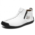 Meeste retro poolsaapad suured k&auml;sitsi valmistatud vabaajajalatsid 38-48 meeste autos&otilde;idukingad 43 valge