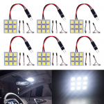 Ever-Bright 9SMD 5050 Valge LED Salongivalgusti kuppelvalgusti 3 adapteriga 6 tk 9SMD valge