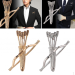 2x Vintage d Brooches Crystal Cardigan Lapel Pin Badge Accessory