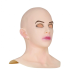 Naiste realistlik silikoonist Crossdresser mask Cosplay Halloweeni uhke kleit 32*25*5cm