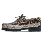 Chinatown Market X Timberland Madalad Kolme Paelaga Vabaaja Nahast Kingad Meeste Kingad Pruun Leopardimustriga A41QM001 40