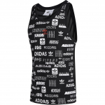 Adidas Originals Trefoil All Over Print mugav nahas&otilde;bralik topp meestele, must GK9705 M