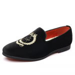 Mood Mood Uued Meeste Samet Tikandiga Vabaaja Jalan&otilde;ud Luksuslik Disainer Meeste Ametlik Pulmakleit Slip-on Loaferid Homecoming Jalan&otilde;ud 38 must