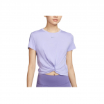Nike Dri-Fit One Classic Twist M&auml;nguline Mood Kiiresti Kuivav L&uuml;hikeste Varrukatega T-s&auml;rk Naistele T-s&auml;rgid J&auml;&auml;-lilla Must HJ1055-533 S