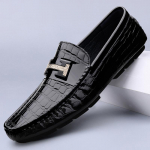 Moodsad Uued Luksuslikud Slip-on Kleitkingad Meestele Itaalia Mugavad Mokassiinid Meestele V&auml;litingimustes Meeste Slip-on Korterid Klassikalised Meeste Kingad Pulmadeks 37 must