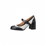 Mood 2025 Uued Patentnahast Mary Jane Naiste Kingad VABA AEG Lukk Madalad Kingad Ruudukujuline Varvas Paks Kontsaga Kingad Naine Zapatos De Mujer 4 must