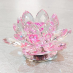 Raha Vastu Fengshui kingitused Feng Shui roosa kristalllootos koos p&ouml;&ouml;rleva alusega positiivse energia, kingituse, &otilde;nne ja &otilde;itsengu jaoks