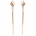 ELLE Ehted 14K Rombikujulised rippuvad k&otilde;rvar&otilde;ngad (Kuldne n&ouml;&ouml;pn&otilde;el) ELGPEE134 Rose gold