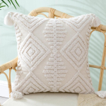 Tuftitud Padi Maroko Tuftitud Sametist Tuttidega Padi Nimmepadi Padjakate P&otilde;hjamaade Elutoa Diivani Padjakate 45 * 45Cm [Pillowcase only] white