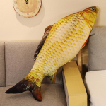1tk 30-120cm 3D Simulatsioon Kuldkala Pl&uuml;&uuml;sm&auml;nguasjad T&auml;idetud Pehmed Loomad Karpkala Pl&uuml;&uuml;spadi Naljakas Diivanipadi Padi Kingitus Laste M&auml;nguasi 100CM kollane