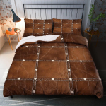 3 tk Vintaažnahast Naelutatud Tekikottide Komplekt, Pruun Tekstuuriga Maaelu &Scaron;ikk Voodipesu Padjap&uuml;&uuml;ridega, Luksuslik T&auml;nup&uuml;ha Dekoor EU Twin(135x200cm)