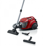 Aspirateur Traineau sans sac - BOSCH - BGC41Q69 - 600 W - ProSilence - 70 dB - Rouge must